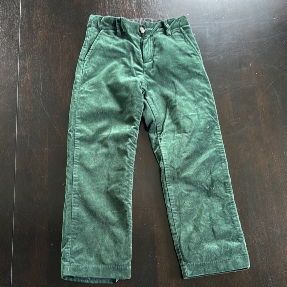 Janie and Jack Green Corduroy Pants